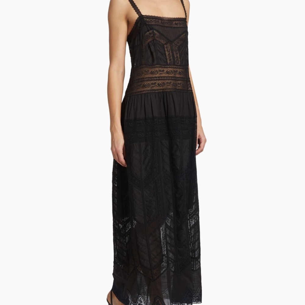 Chic Black Lace Maxi Dress size ZIMMERMANN 3 - Picture 2 of 4